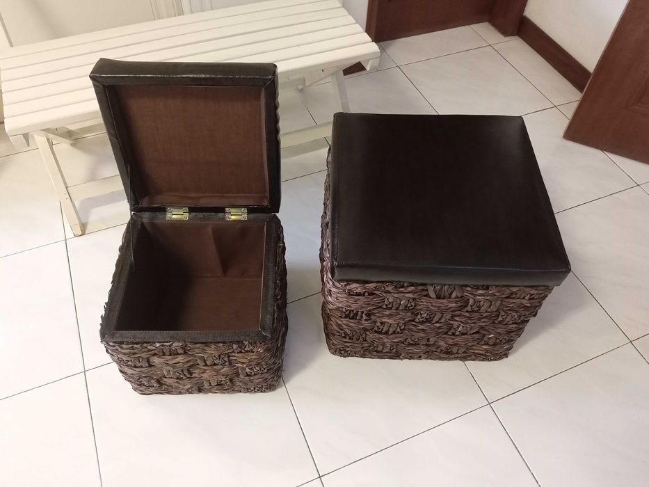 conjunto 2 Puffs em verga(Novo Preço)
