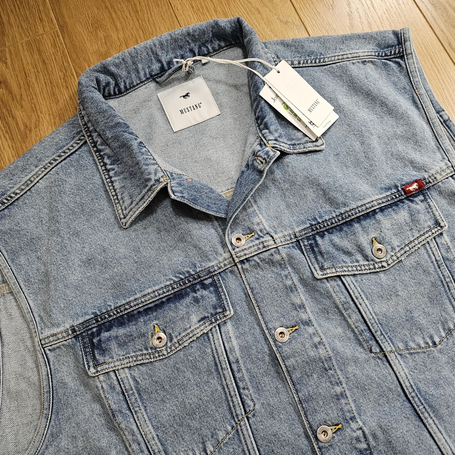 Jeansowa kamizelka bezrękawnik MUSTANG rozmiar 2XL XXL jak 3XL bawełna
