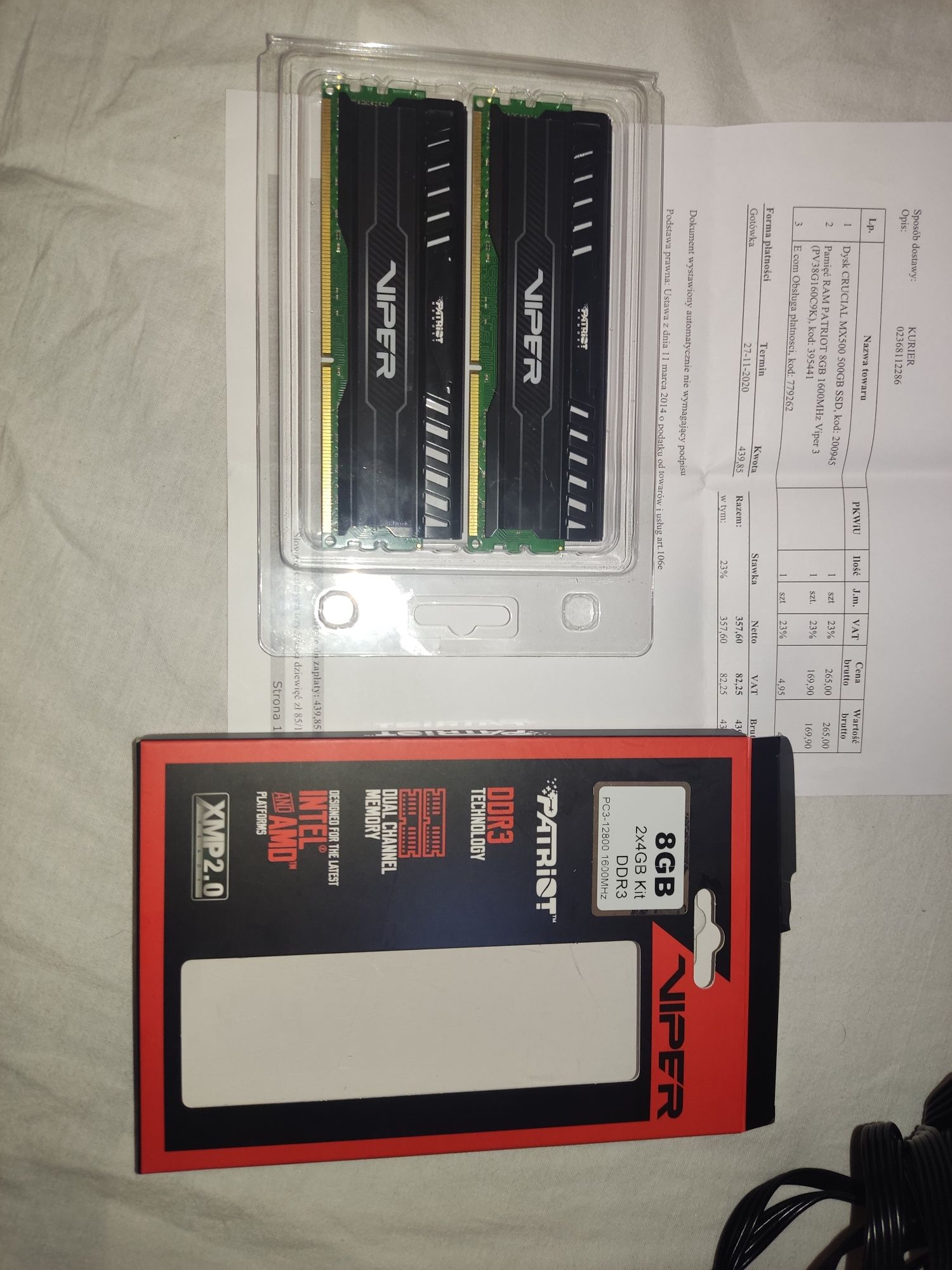 Pamięć RAM DDR3 Viper Patriot 2x4GB