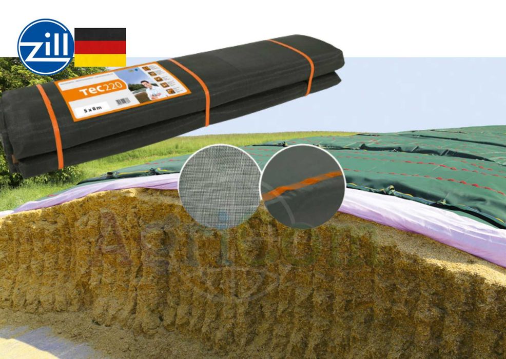 Siatka ochronna na pryzmy kiszonka z kukurydzy ZILL Niemcy 10 lat