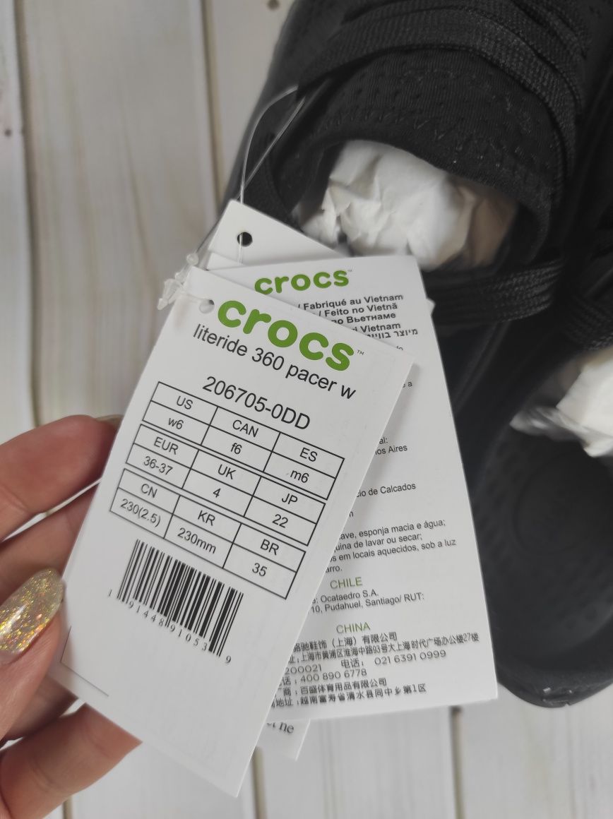 Оригінал! Кросівки Crocs literide 360 pacer W6 (36-37) 23-23,5 см