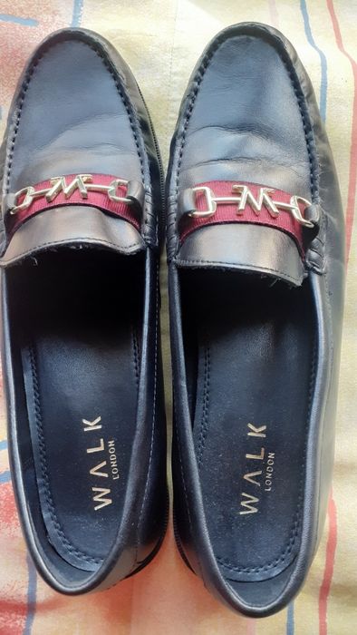 Мужские новые кожаные лоферы-мокасины Walk London EU 10-43pCт 29см.