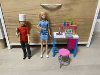 Zestaw Barbie kucharza oraz Barbie + laboratorium