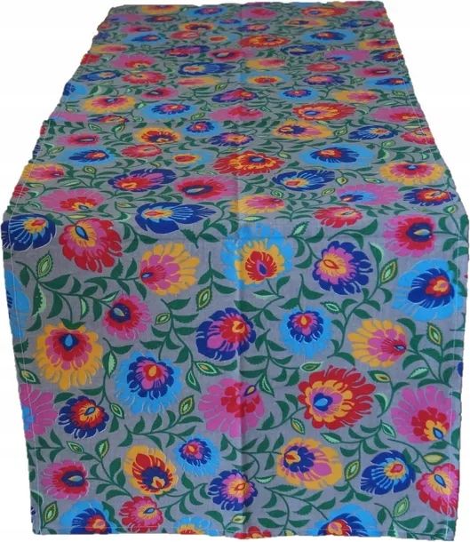 Bieżnik na stół ławę Obrus 40x120 Bawełniany Folk Łowicz Ludowy