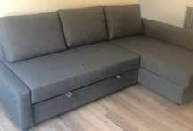 Sofa narożna z funkcją spania szara - IKEA FRIHETEN
