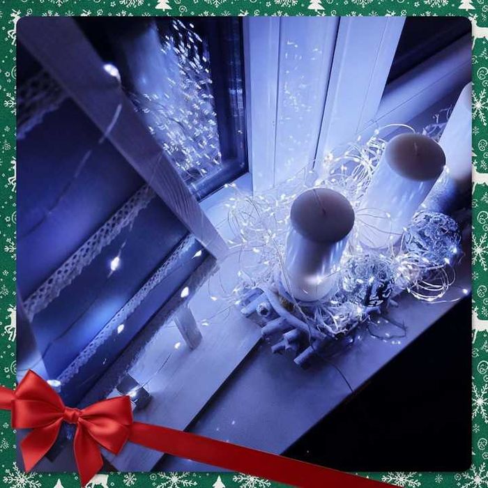 Lampki Druciki Led 2m 20 Lampek Białe Zimne Na Baterie Ozdobne