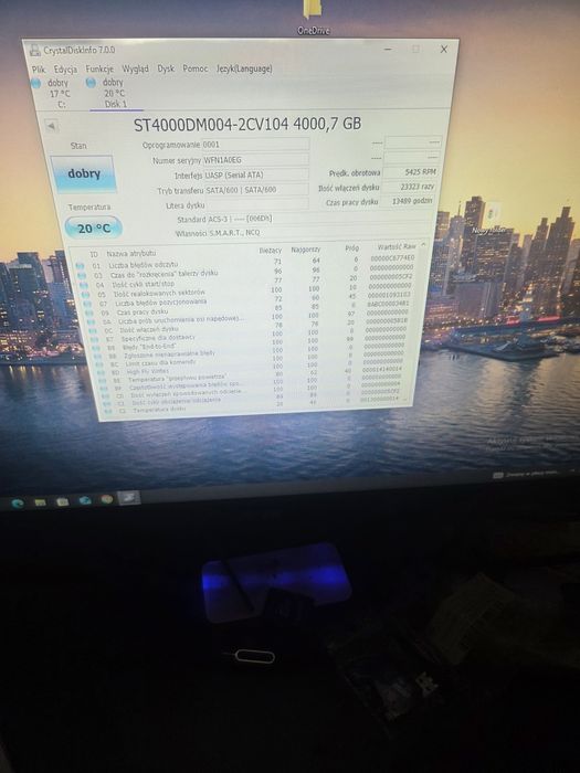 Dysk4 TB Segate BarraCuda ST4000DM004 3.5 cala (Testy na zdjeciach)