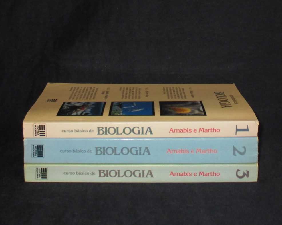 Livro Curso Básico de Biologia Amabis e Martho 3 Volumes