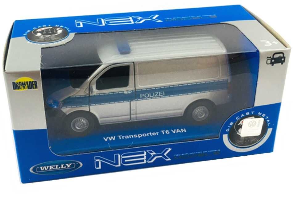 VW Transporter T6 VAN Policja WELLY model 1:34