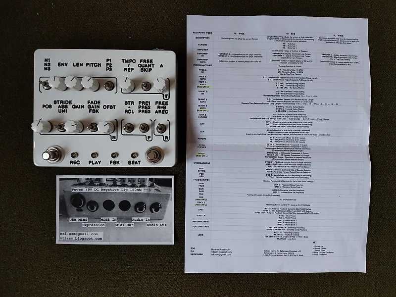 Montreal Assembly 856 for Zellersasn Pedal Guitarra Looper Granular