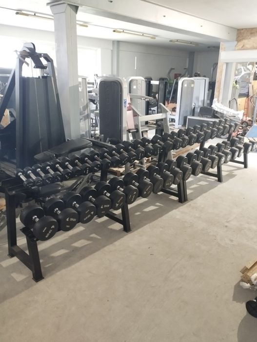 Hantle ogumowane zestaw 2-50kg Top Gym Bauer fitness sztangielki