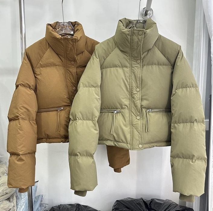 Демісезон зимова куртка вкорочений бомбер пуфер пуховик молодіжні zara