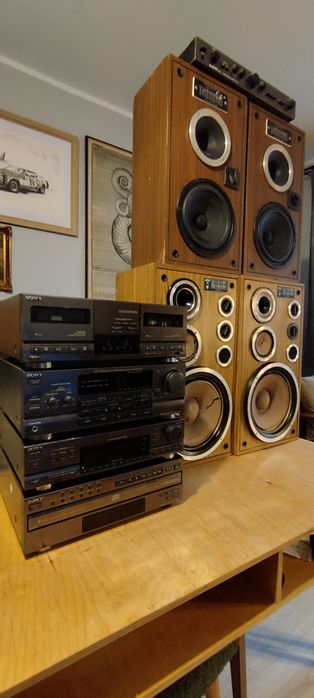 Wieża segmentowa Sony+kolumny UNITRA