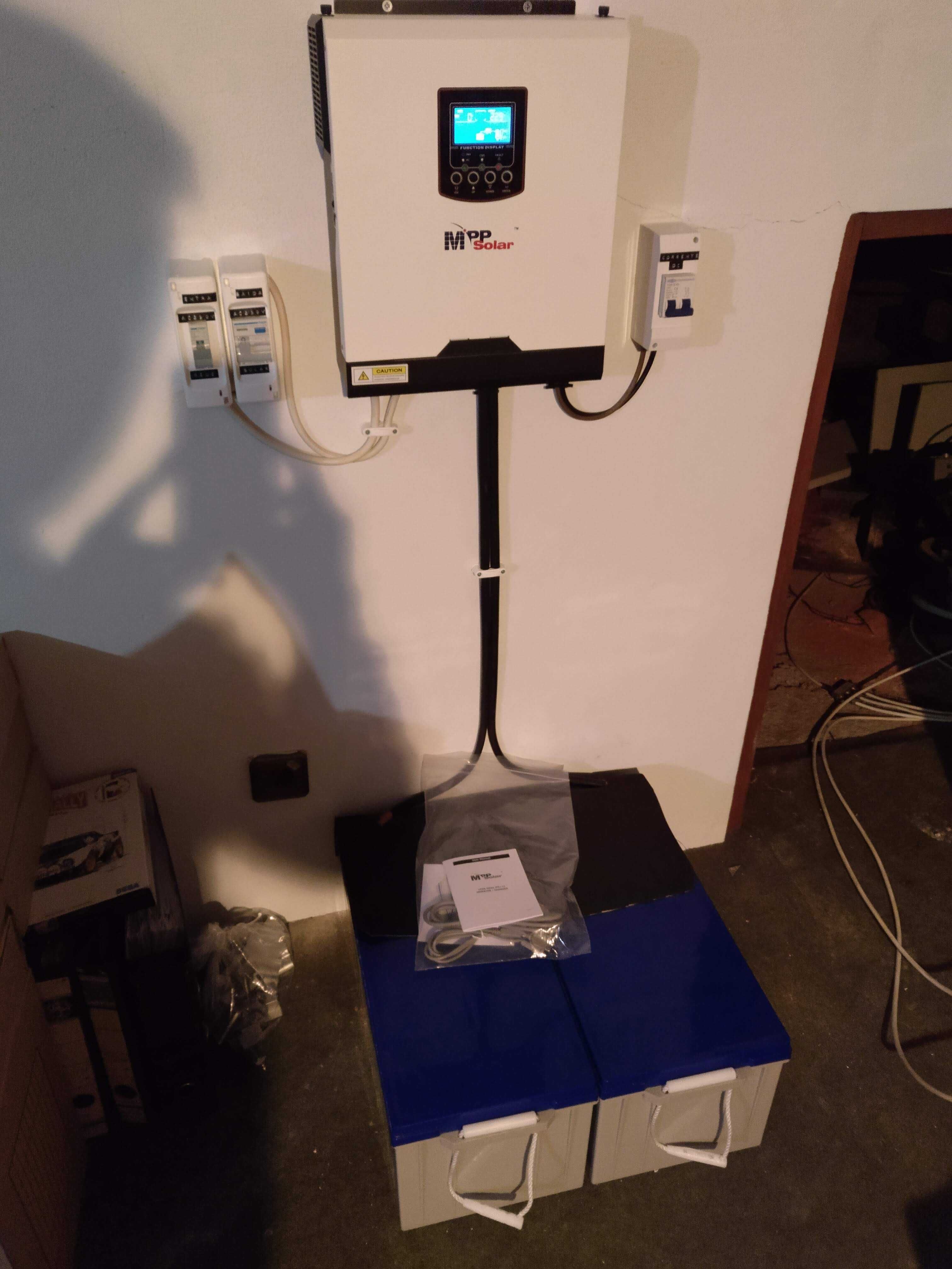Inversor Solar off-grid 3Kw + Painéis Fotovoltaicos + Baterias