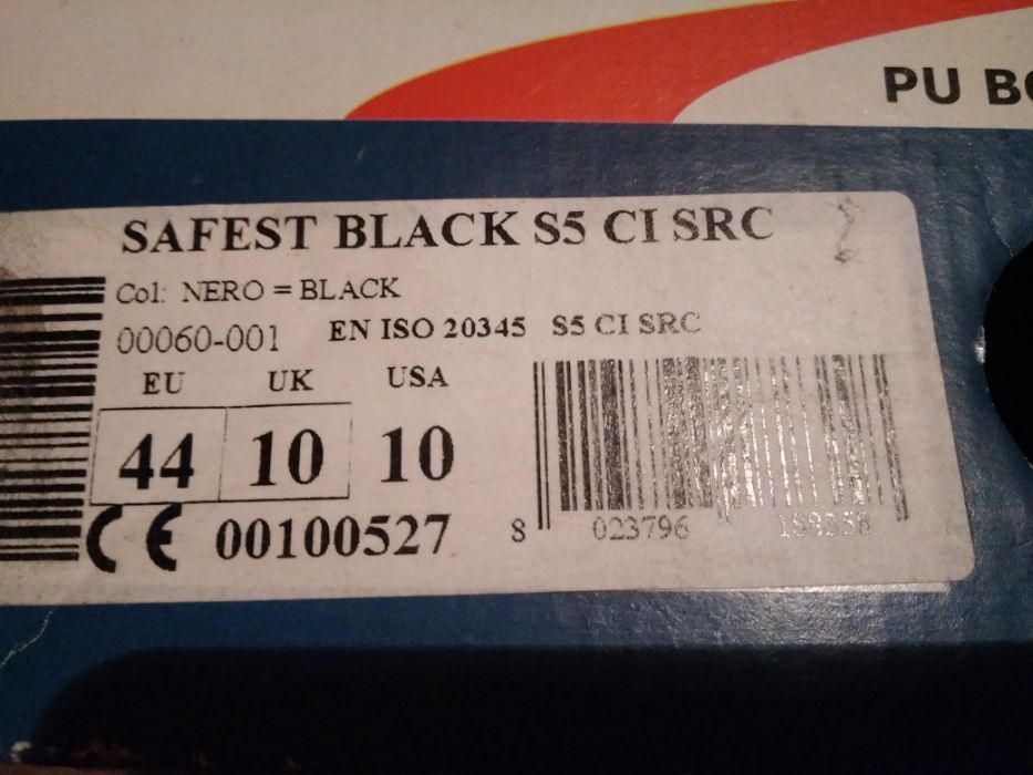 Сапоги защитные COFRA SAFEST BLACK S5 CI SRC чёрные 44 размер