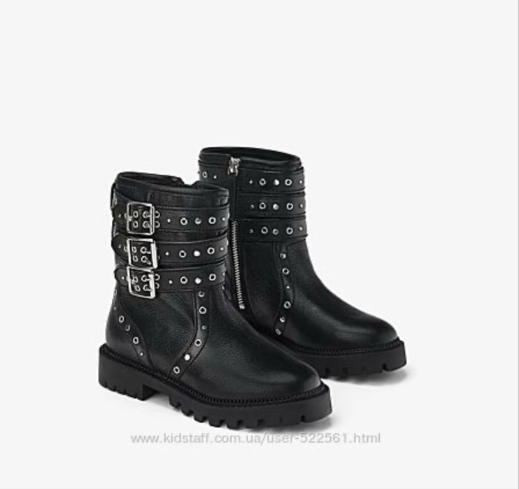 Кожаные ботинки ZARA