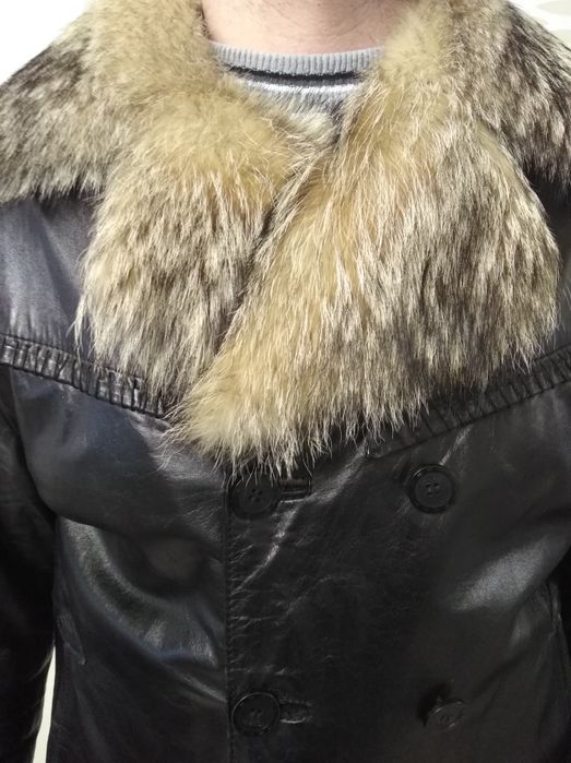 Куртка-дубленка теплая