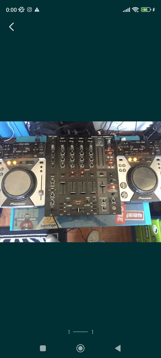 CDJ 400 + mesa beringher 4 canais