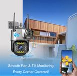 IP 4G камера видеонаблюдение поворотная wifi ночним виденьем двойная