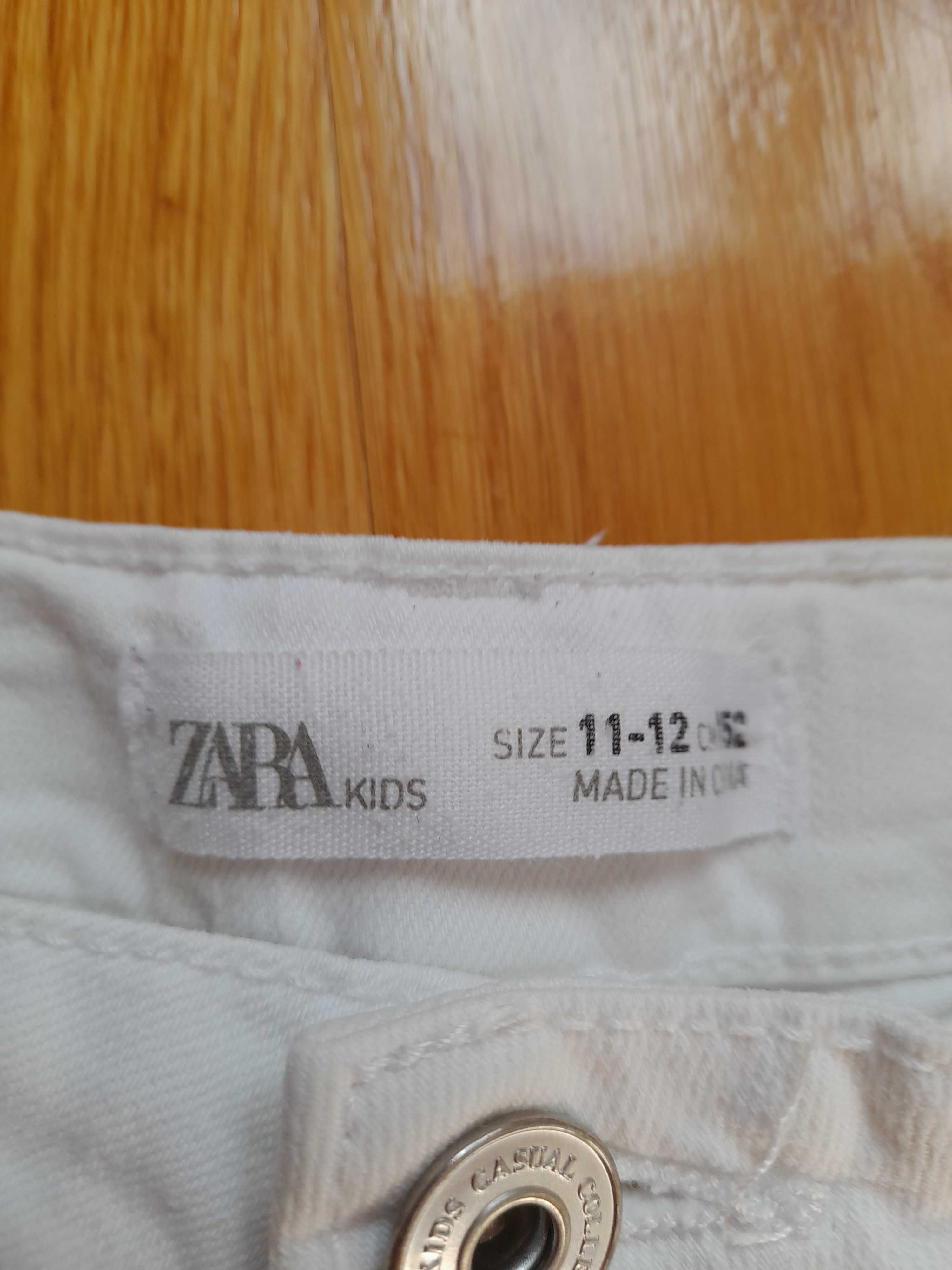 Piekne spodenki białe dla dziewczynki Zara Kids r.152