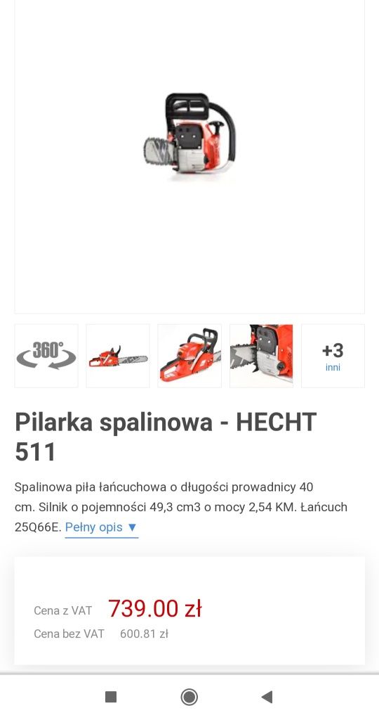 Nowa Piła łańcuchowa HECHT