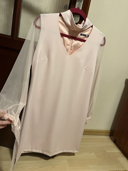 Elegancka sukienka wesele komunia chrzciny delikatna kobieca