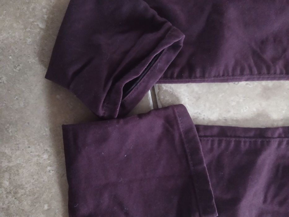 Śliwkowe spodnie jegginsy 42 XL legginsy