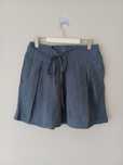 Lniana spódnica mini Xl niebieska Massimo dutti