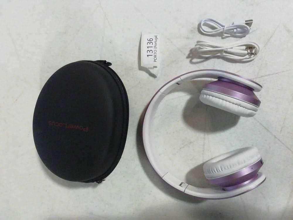 POWERLOCUS Headphones Bluetooth Dobraveis Cor Rosa