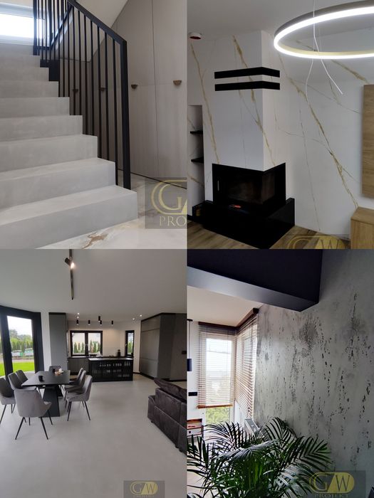 Mikrocement beton stiuk mikrobeton schody posadzki żywiczne wykończeni