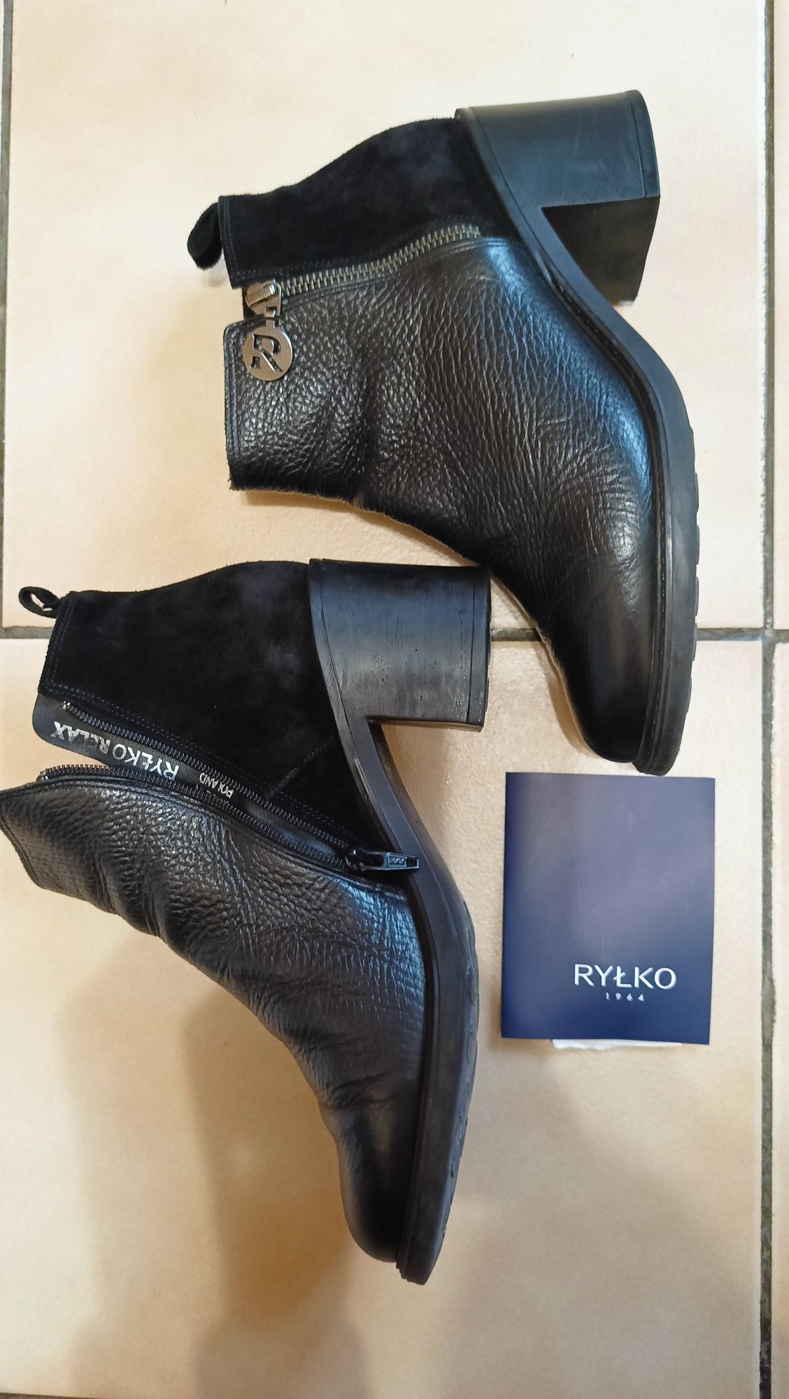 Zimowe skórzane buty RYŁKO