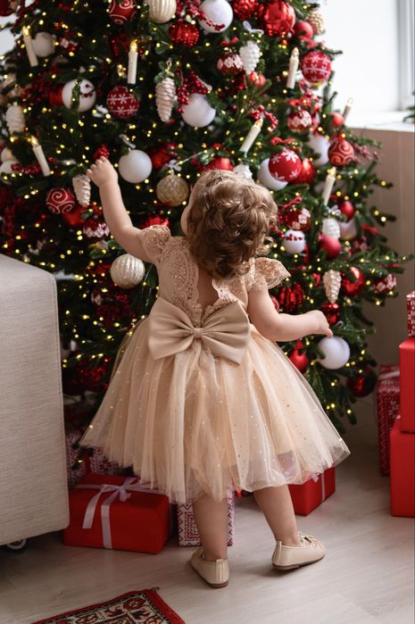 Новорічна святкова сукня для дівчинки. Сукня на фотосесію