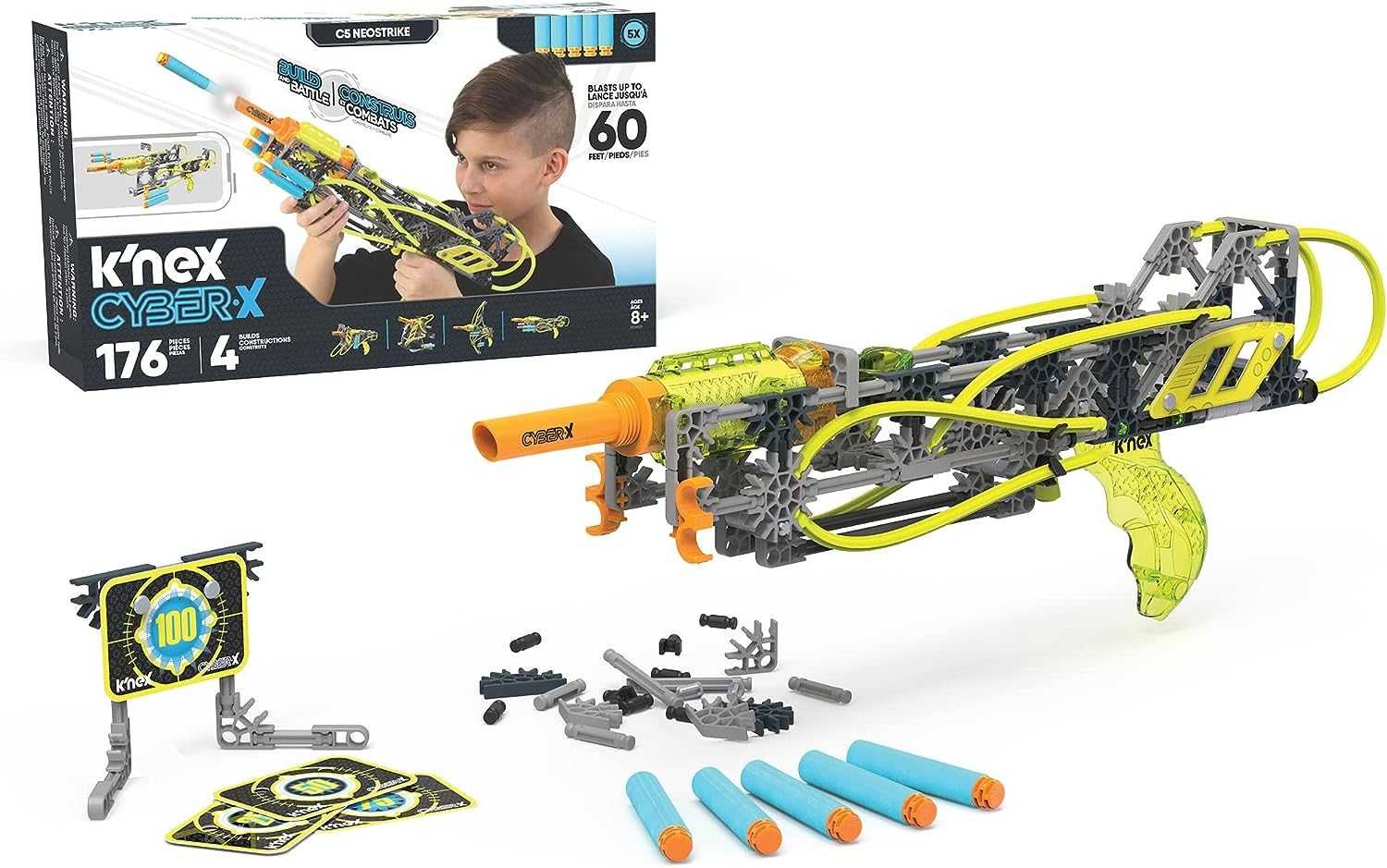 STEAM набір дартс-бластер із K´NEX Cyber-X C5 Neostrike 4 в 1