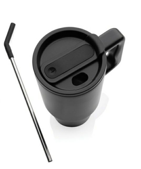 Kubek termiczny z rurką zamykany 900 ml