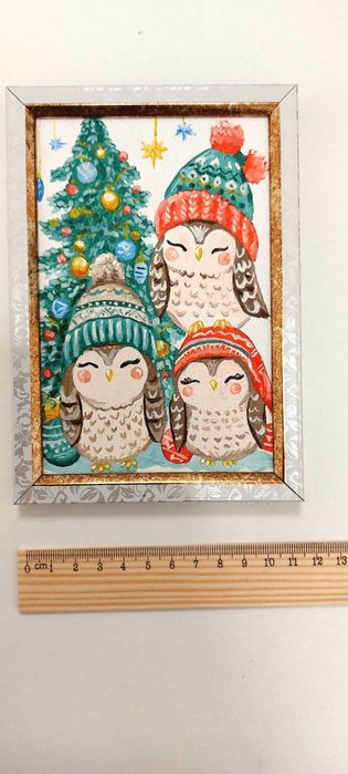 Картина "Новорічні сови"