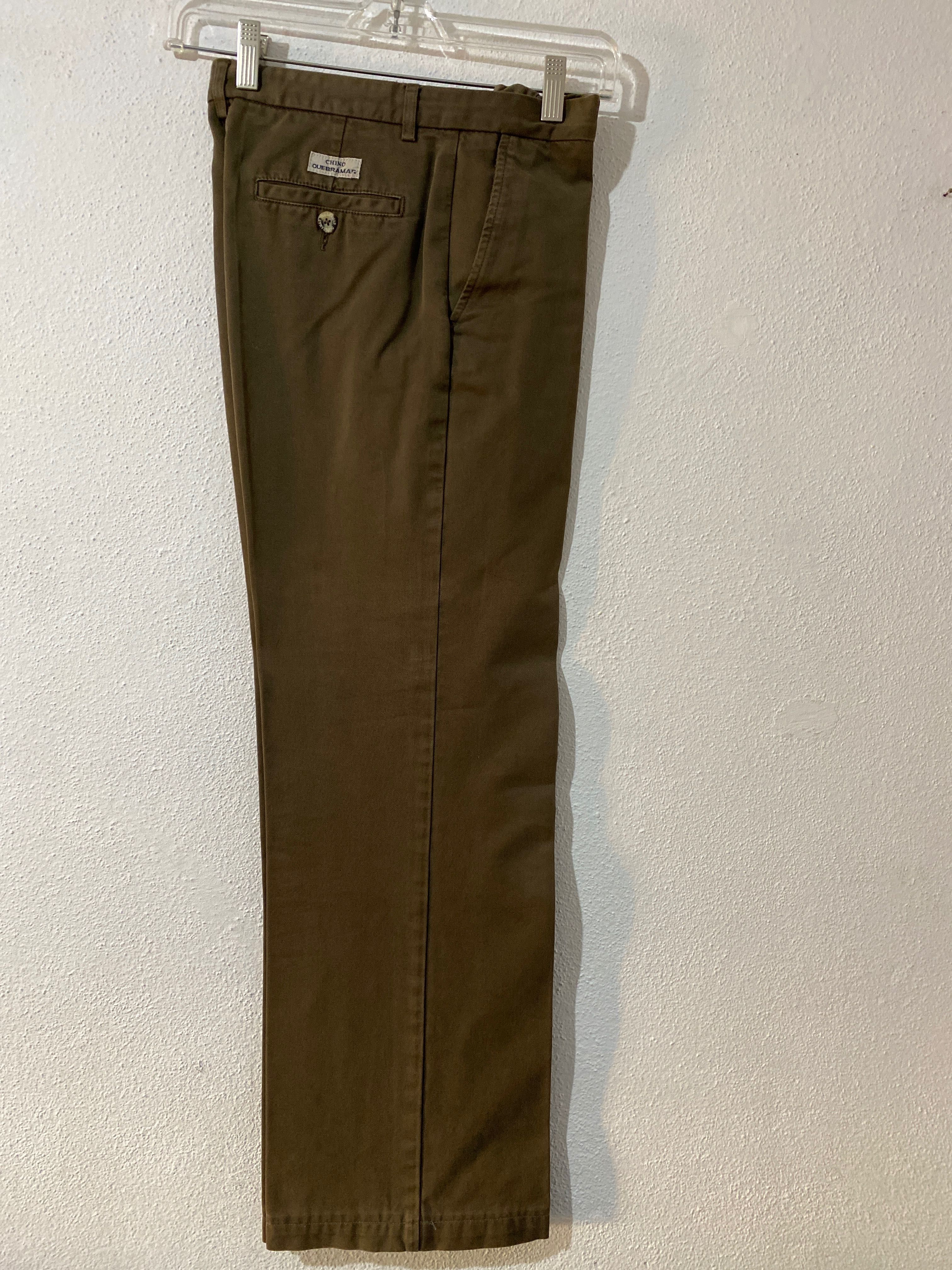 Calça Chino Senhora Quebramar azul escuro e verde escuro