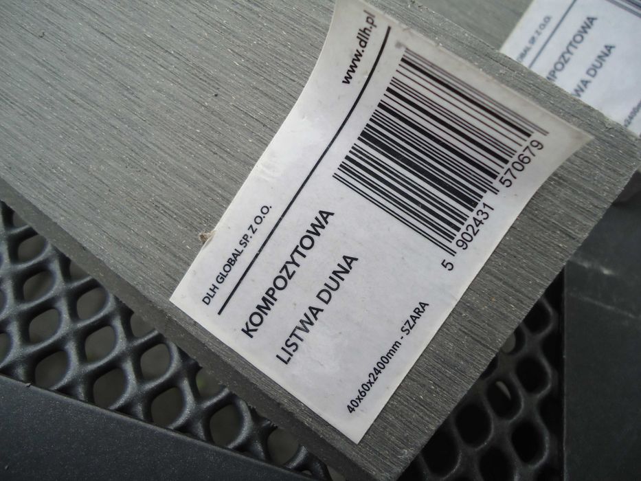 obrzeże ogrodowe listwa listew wykańczająca Duna szara twarda