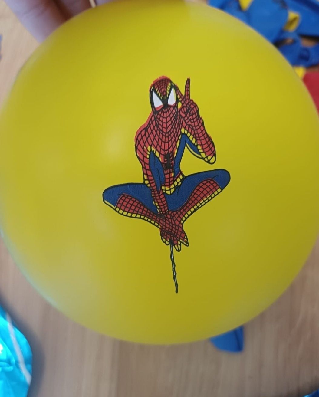 Zestaw komplet ozdób urodzinowych balony Spider-Man na hel