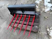 Widły do obornika 104 cm LINKA stary typ zęby kute / euro sms tłok
