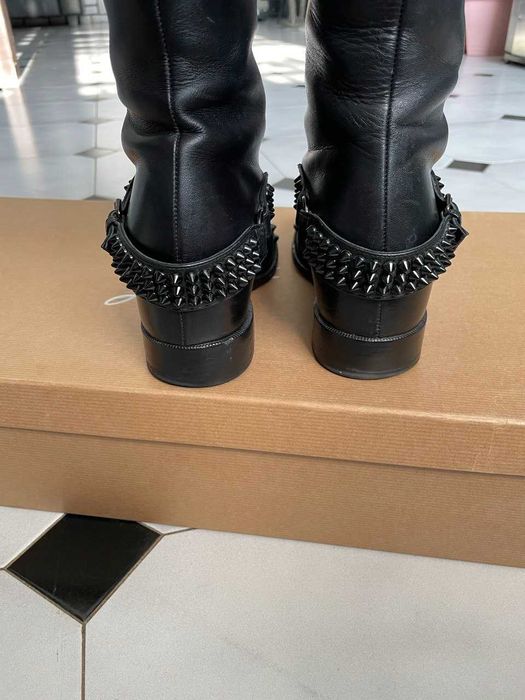 Чоботи Christian Louboutin Black Egoutina Flat