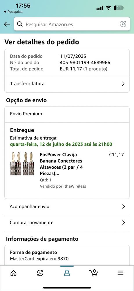 Banana conectores altifalantes (2 pares / 4 peças)