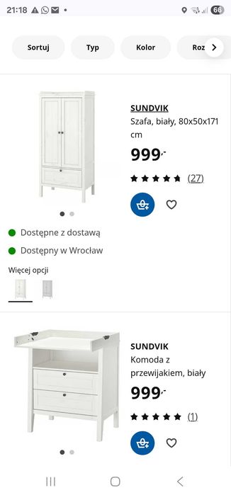 Szafa i komoda do pokoju dziecięcego