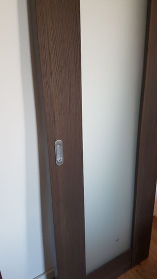 Drzwi przesuwne Polskone model Sempre okleina Silkstone Nugat Royal 75