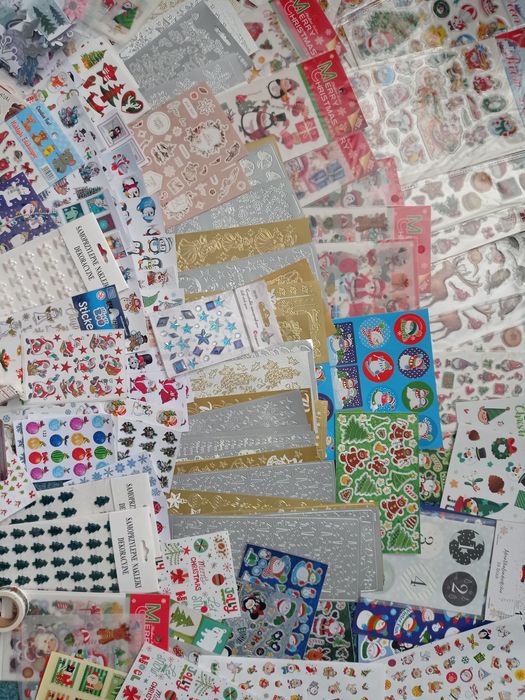 Naklejki świąteczne zestaw 150 elementów