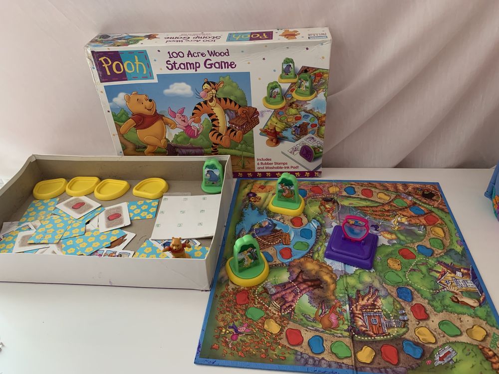 domek kubusia Puchatka, gra planszowa, Tiger Electronics nauka słówek