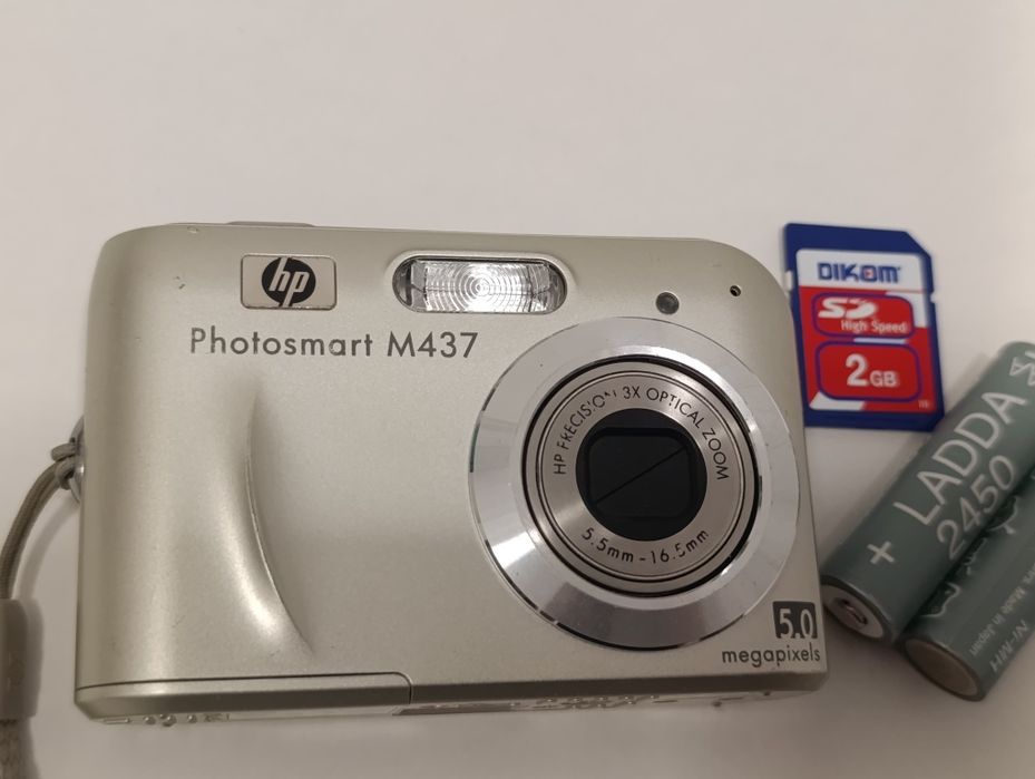 Aparat cyfrowy HP M437 5mpx x3 na baterie vintage y2k retro CCD +karta