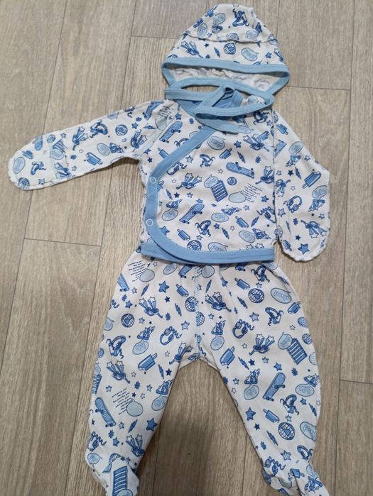Костюм чепчик+льоля+повзунки (0-3 місяці)