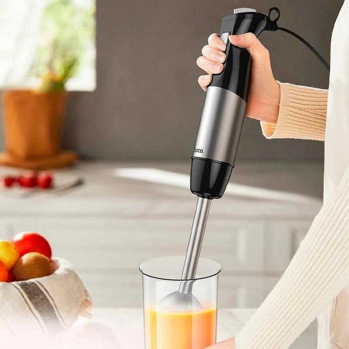 Ручной блендер 1000 Вт миксер измельчитель чаша 600 мл HOCO HE31 6 в 1