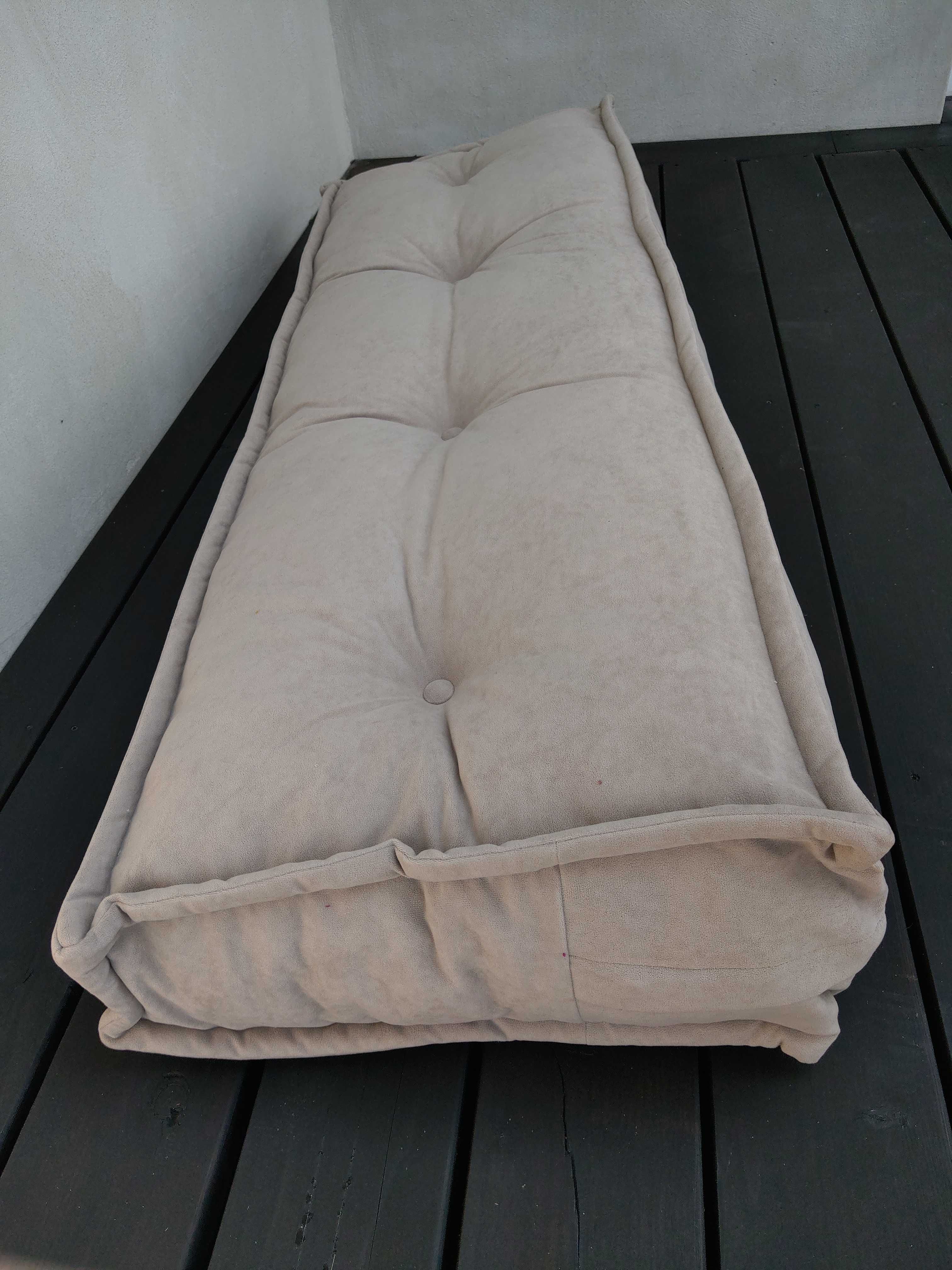 Futon materac siedzisko poducha zagłówek jak KArup Numero 74 kolor len
