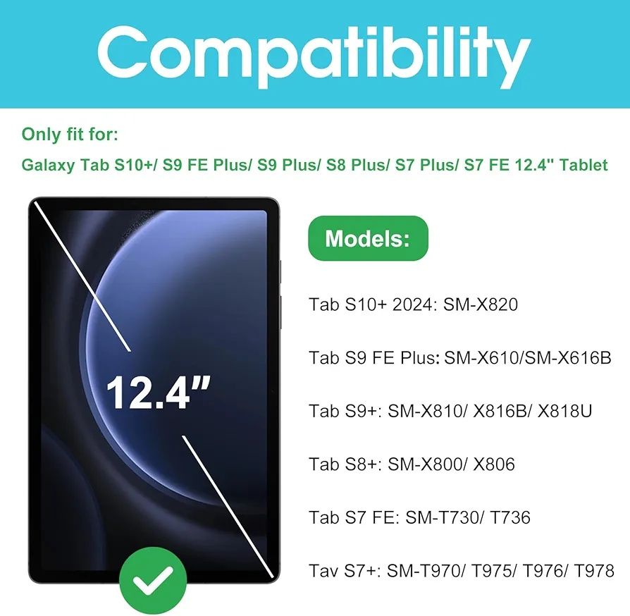 Szkło ochronne na wyświetlacz Galaxy Tab s10+ s9+ s8+ s7+ 2szt B374